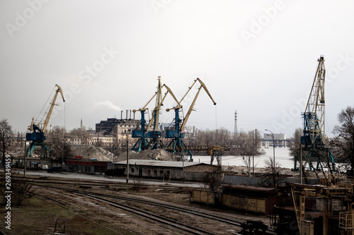 Industrial area of the Dnieper River