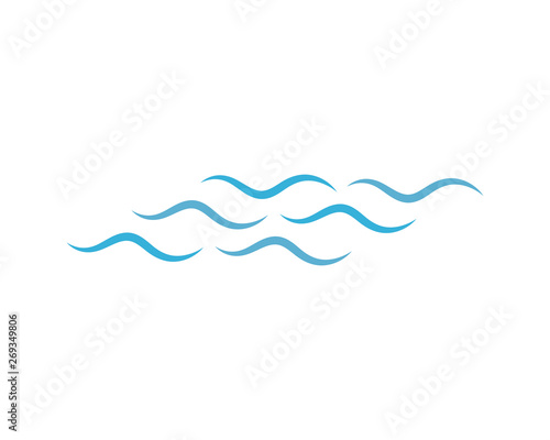 Water Wave symbol and icon Logo Template