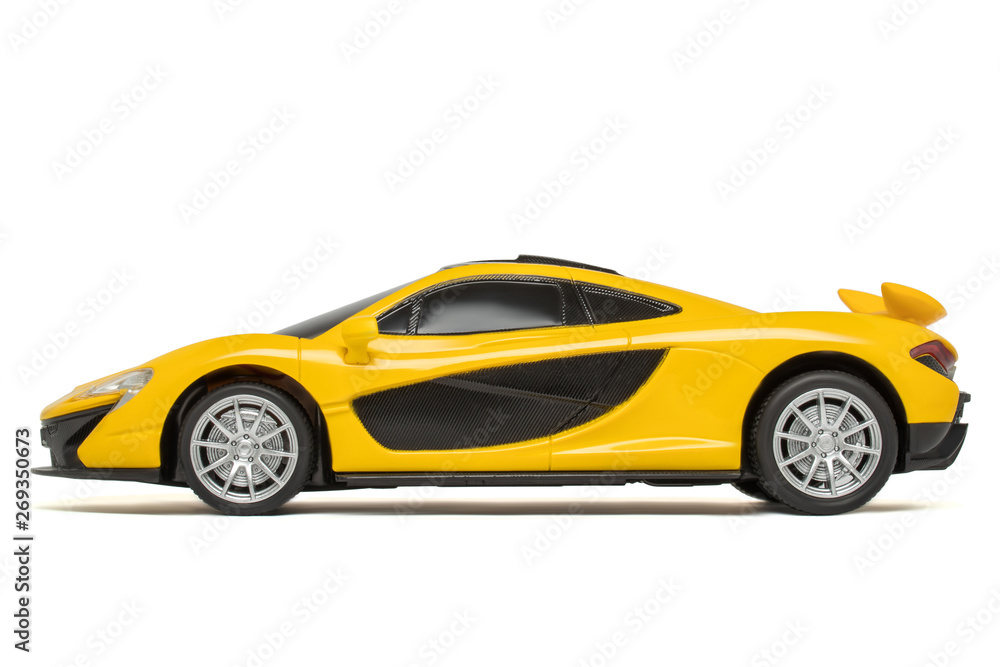 Toy Yellow Sports Car isolate