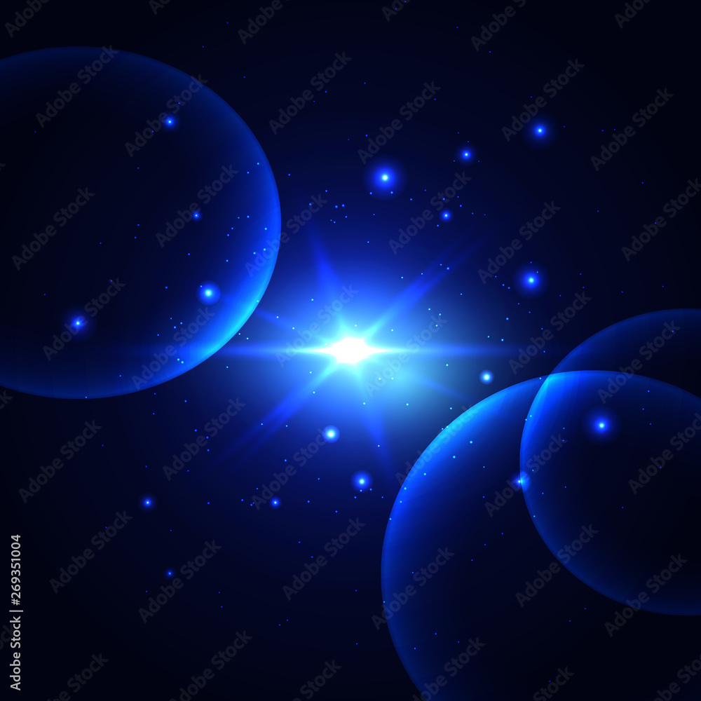 Star burst and sparkles background. Glow blue light effect with glitter. Vector flash beams template. Star burst and sparkles background. Glow blue light effect with glitter. Vector flash beams template.