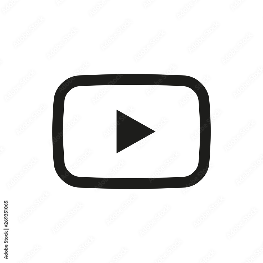 Button video player Social media. Vector illustration. EPS 10 Button video player Social media. Vector illustration. EPS 10