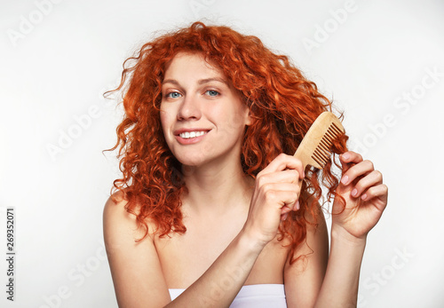 Beautiful young woman combi...