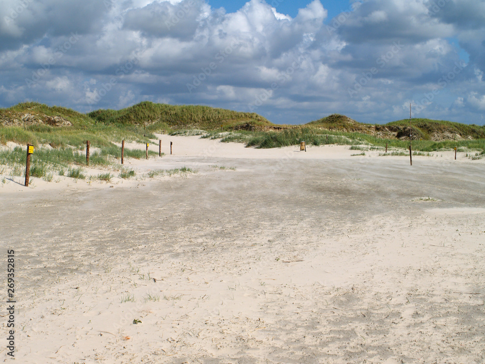 footpath through the dunes in Sankt Peter-Ording footpath through the dunes in Sankt Peter-Ording