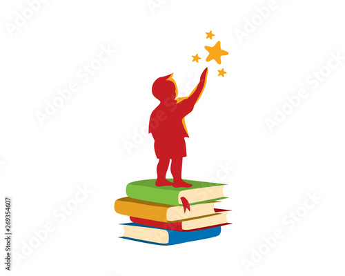 Future Star Children Development Book Logo Illustration