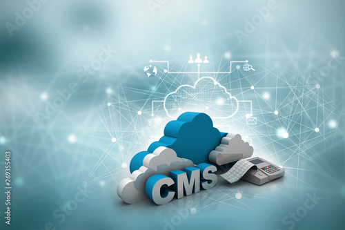 3d rendering cms cloud  photo