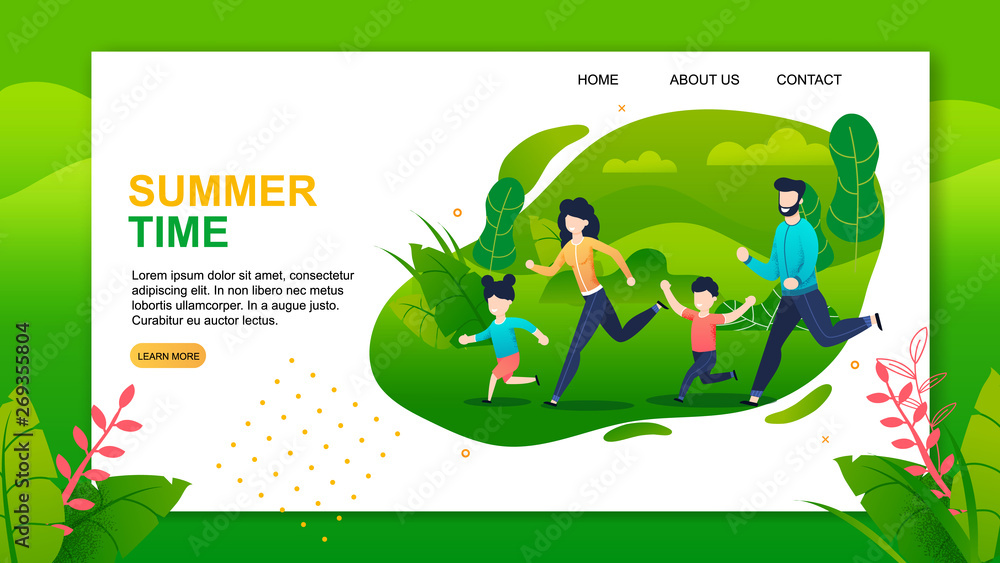 Landing Page Offers Happy Summer Time with Family Landing Page Offers Happy Summer Time with Family