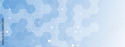 Abstract hexagon background. Technology poligonal design. Digital futuristic minimalism