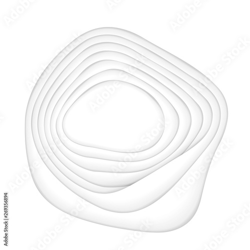 Vector White Paper Cut Background with Inner Shadow