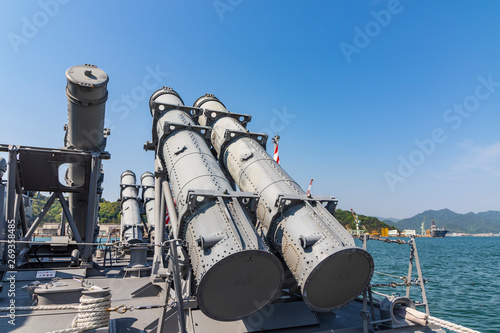 Anti-ship missiles installed on the Maritime Self-Defense Forces ship photo