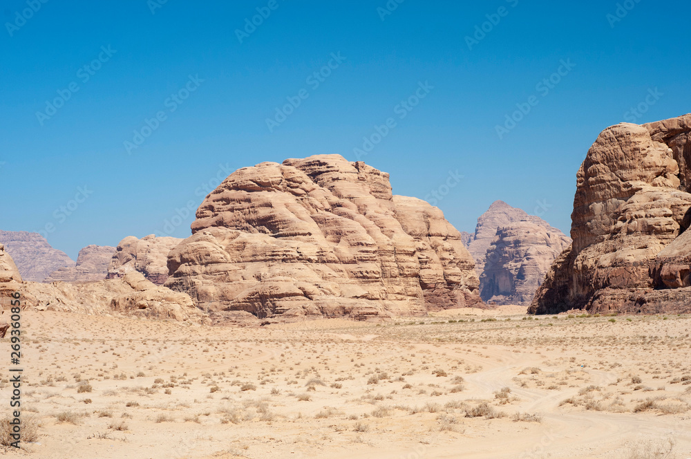 wadi rum desert landscape in Jordan wadi rum desert landscape in Jordan