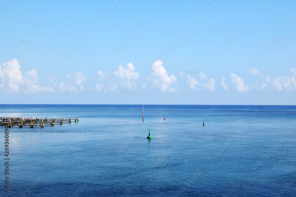 blue sky and sea, seascape background