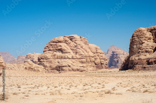 wadi rum desert landscape in Jordan