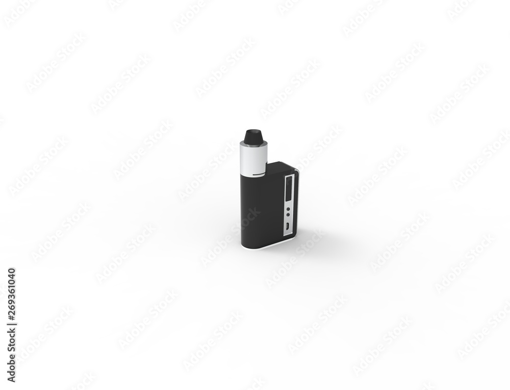 3D rendering of a electronic cigarette isolated in white background 3D rendering of a electronic cigarette isolated in white background