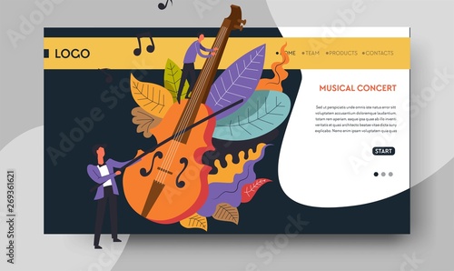 Violin and violinist web page templates music concert