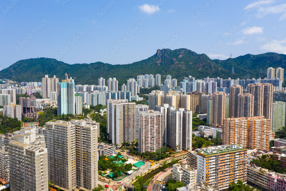  panoramic shot for the city in Hong Kong