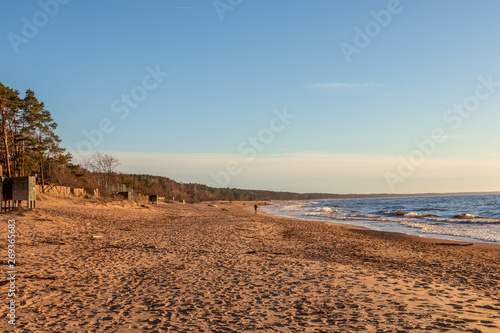 Baltic sea sandy beach background