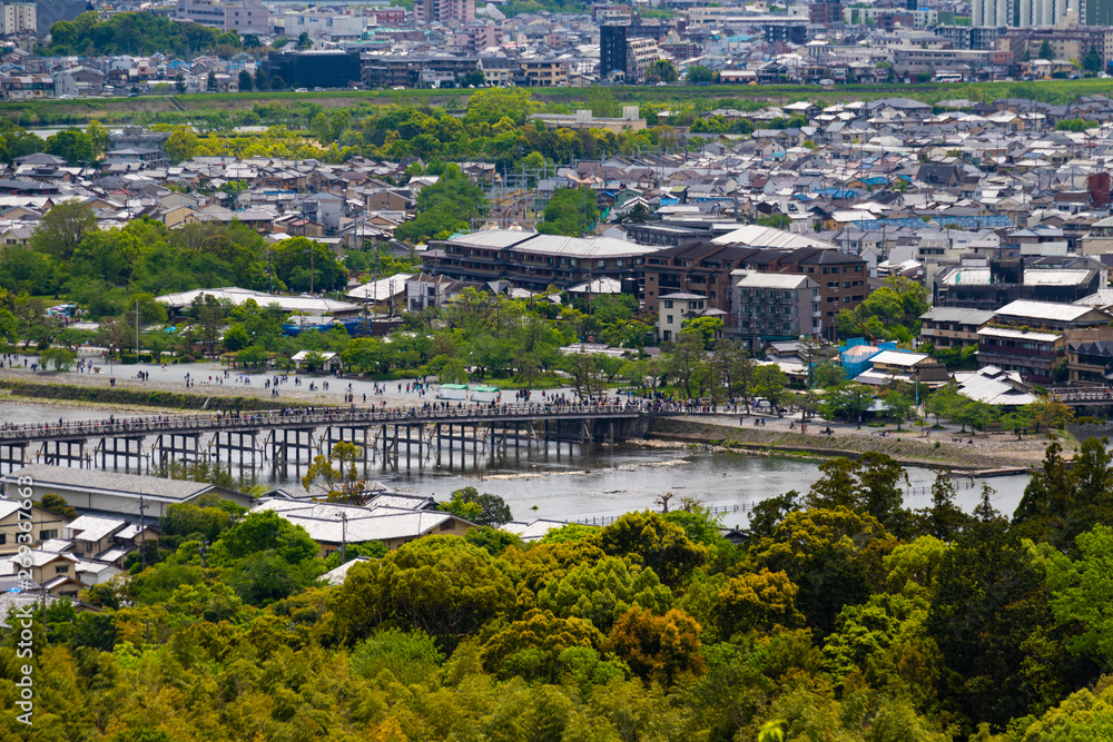 京都嵐山の風景 小倉山展望所