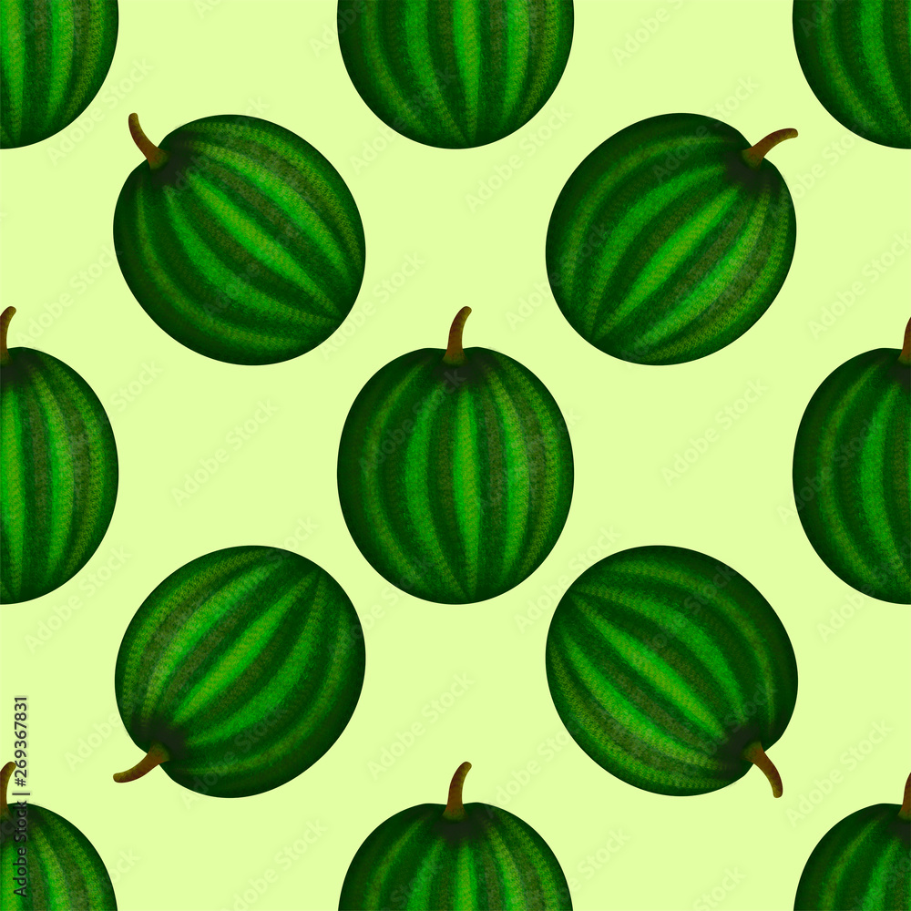 Illustration drawing of watermelon berries Illustration drawing of watermelon berries