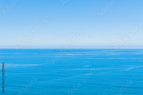 Pacific Ocean - View of beautiful sky with clear blue sea