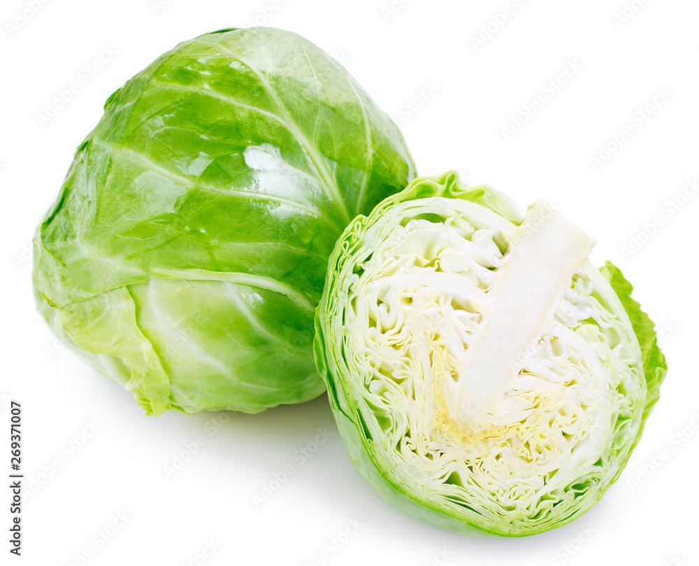 Fresh cabbage on white background Fresh cabbage on white background