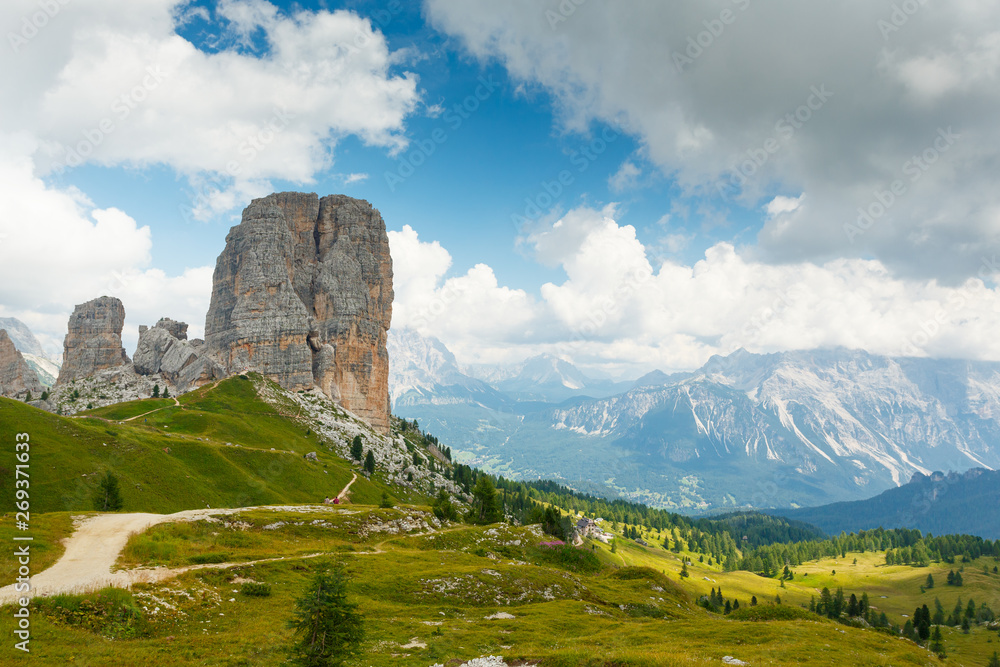 Cinque Torri in italian Alps