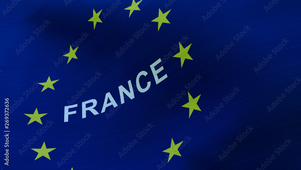 3D ILLUSTRATION of european election with FRANCE word 3D ILLUSTRATION of european election with FRANCE word