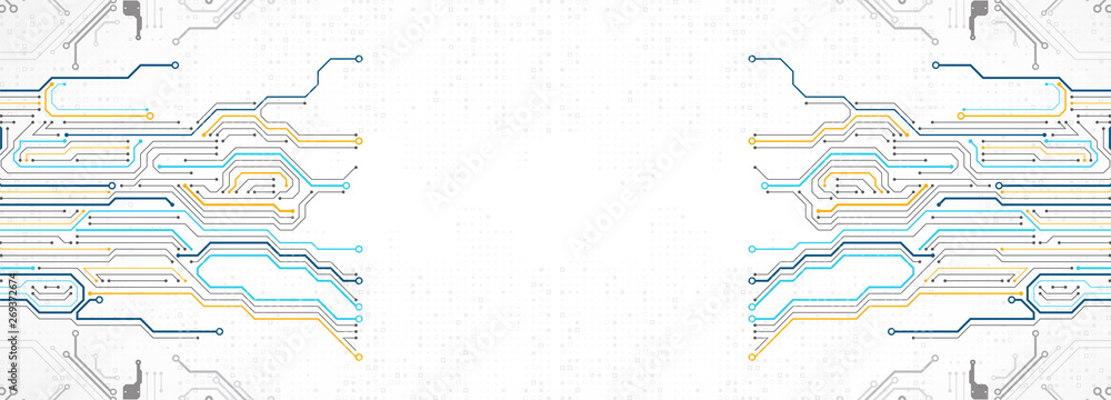 Fototapeta premium Abstract technology circuit board. Communication concept.