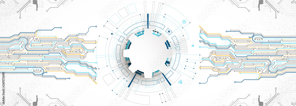 Abstract technology circuit board. Communication concept.