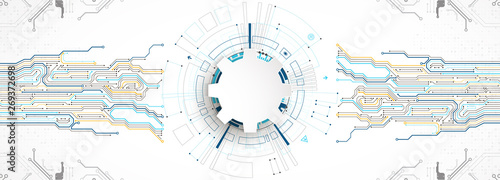 Abstract technology circuit board. Communication concept.