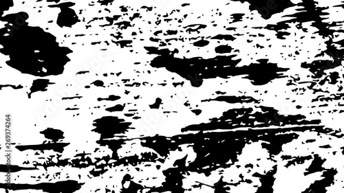 Black Noise Motion On White Background. Flicker Dust. Vintage Film Texture Effects. Loop Unique Design Abstract Digital Animation. 