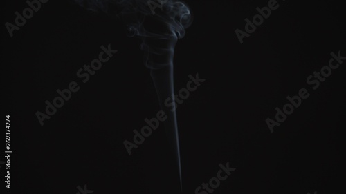 Emergence of a thin stream of smoke or steam vape. Cigarette smoke, beautiful and high-quality background animation