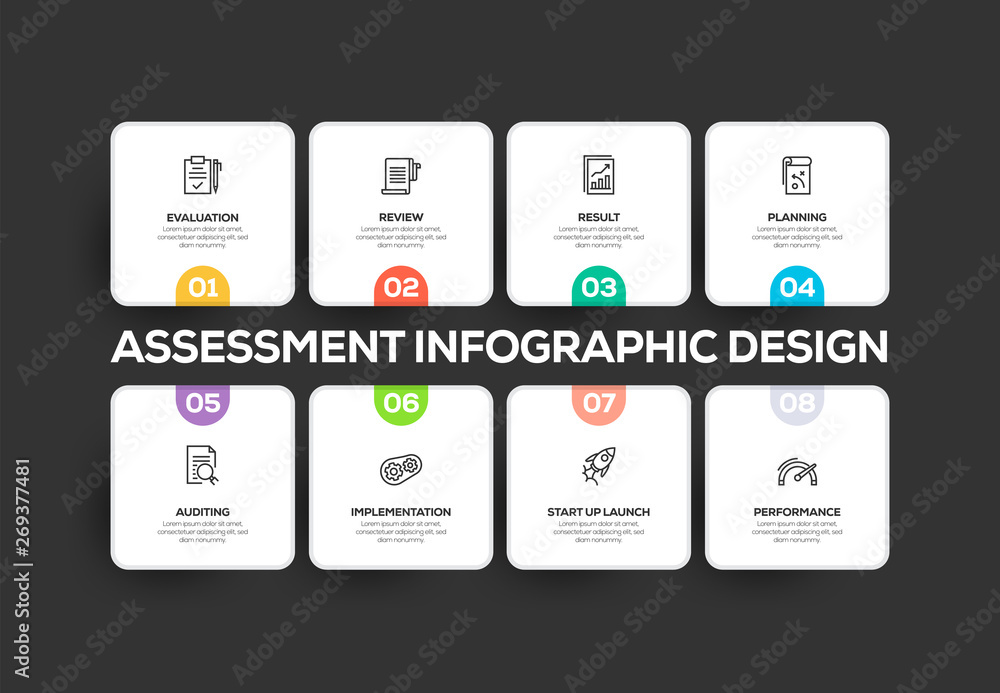 ASSESSMENT INFOGRAPHIC DESIGN Stock Vector | Adobe Stock