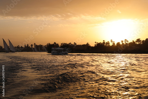 sunset on the river