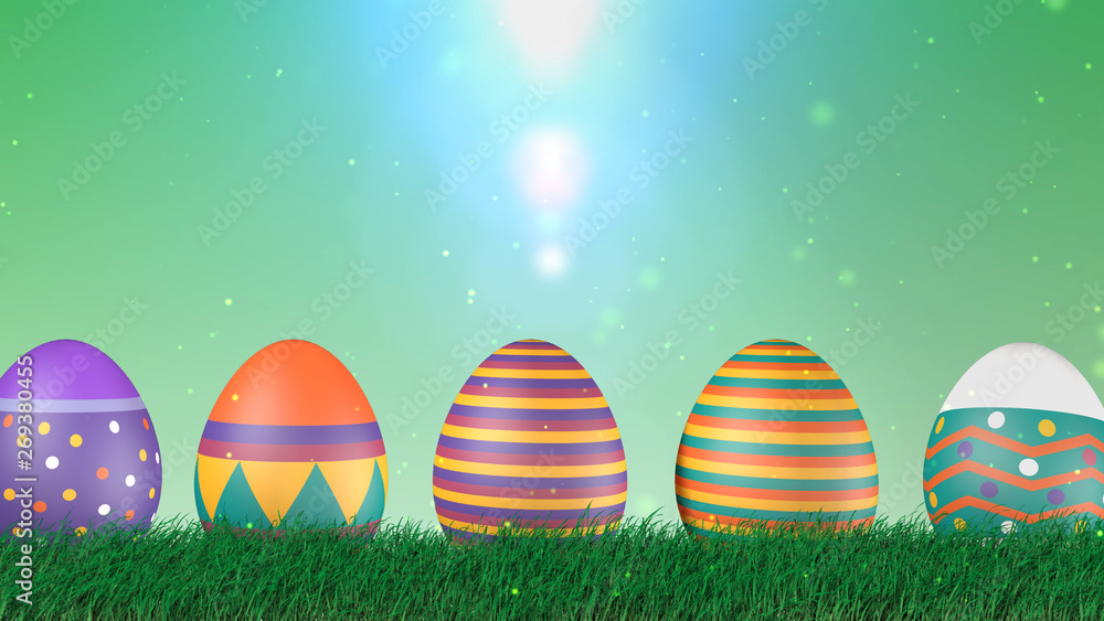 Easter Eggs 3d Render