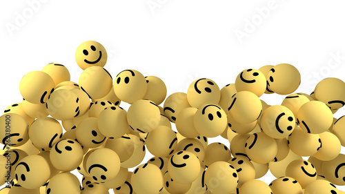 Smiley Reactions Emoji 3d Render