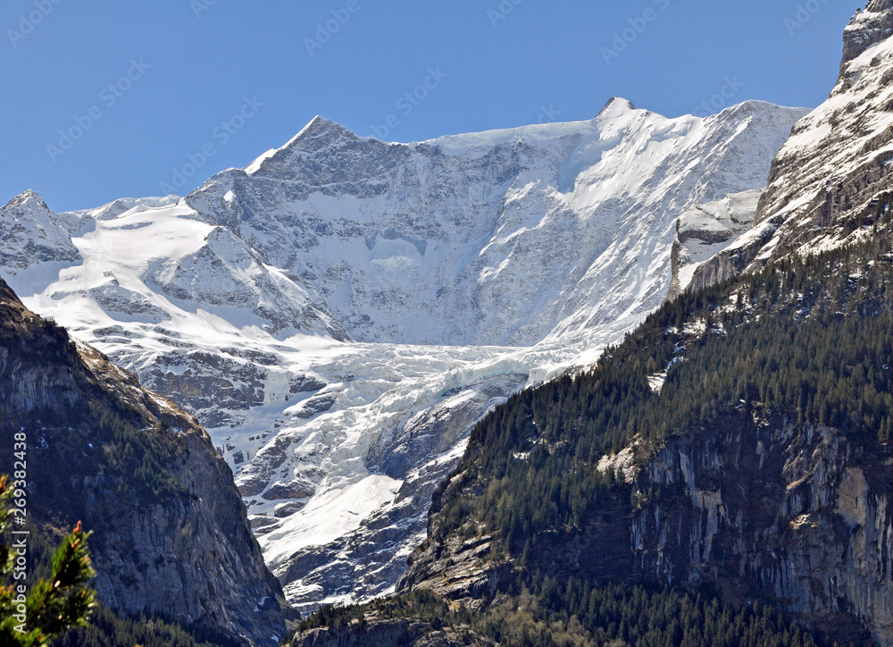 snowy alp peak near Grindelwald, Switzerland