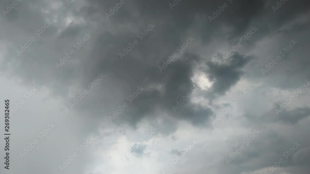 Black rain clouds moving rapidly across the sky. Black rain clouds moving rapidly across the sky.