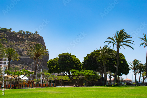 Travel to La Gomera island, Canary Islands, Spain. Parque de la torre del Conde