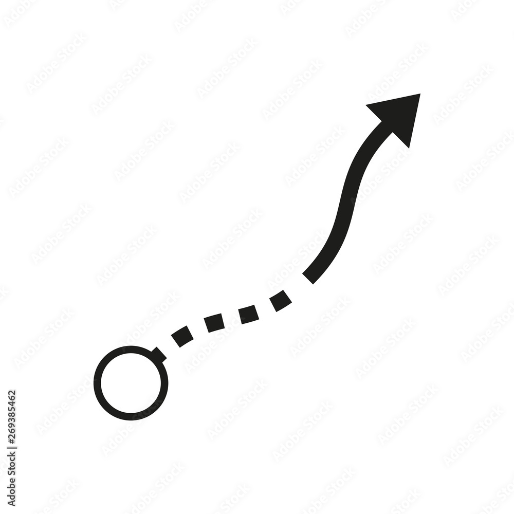 Direction arrow icon. Simple flat vector illustration