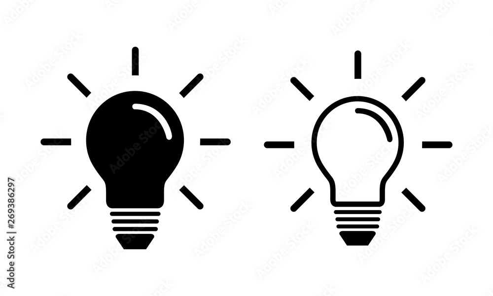 Lamp bulb vector icon isolated Lamp bulb vector icon isolated