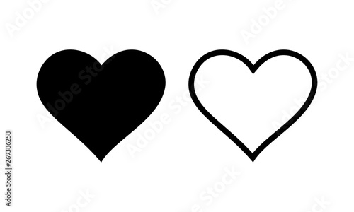 Heart icons, symbol of love vector