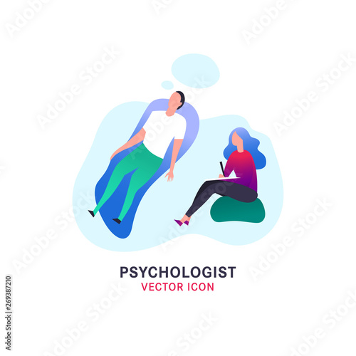 Psychologist and psychotherapist icon