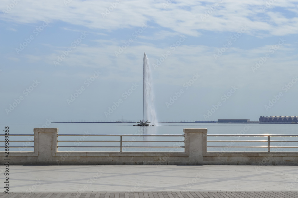 Fototapeta premium fountain in Caspian sea