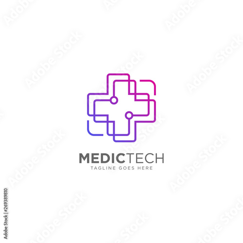 Medical Technology Logo Design Vector