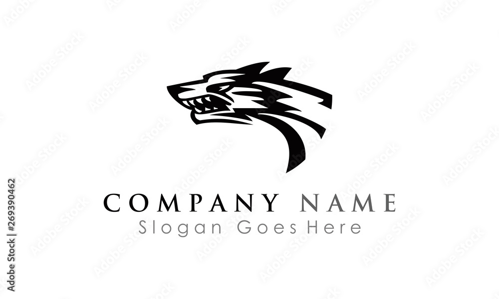 Obraz premium angry wolf logo