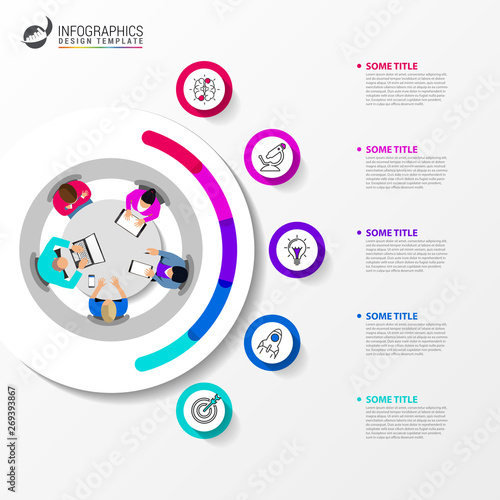 Infographic design template. Creative concept with 5 steps