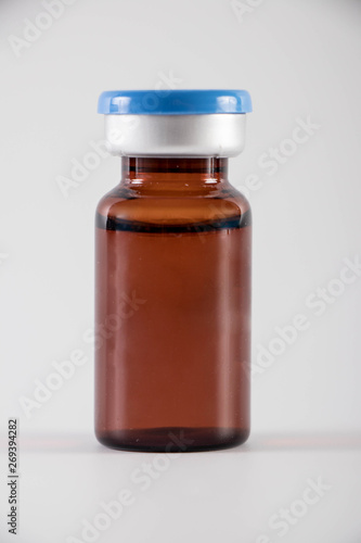 Botox medicine bottle on a white background