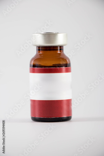 Botox medicine bottle on a white background