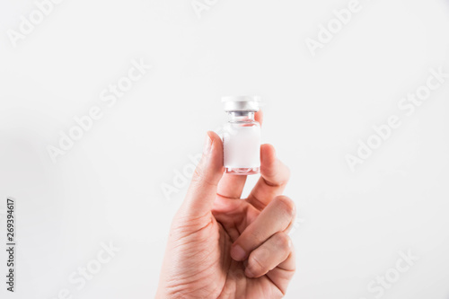 Botox medicine bottle on a white background