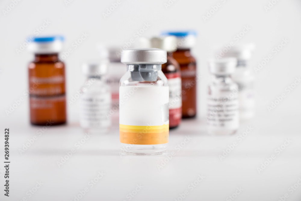 Botox medicine bottle on a white background Botox medicine bottle on a white background